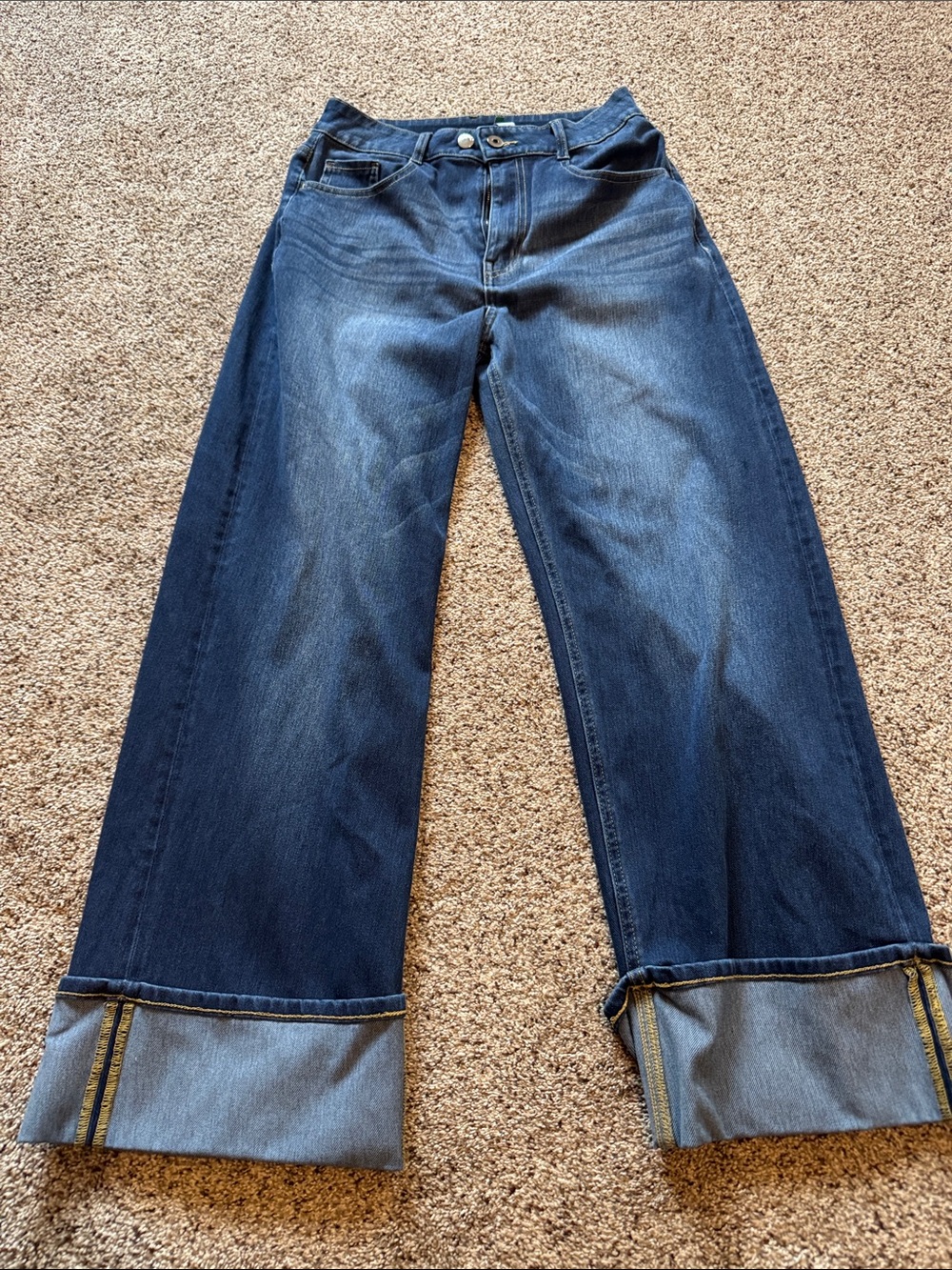 HALARA Women’s Dark Blue Denim Cropped Jeans size S